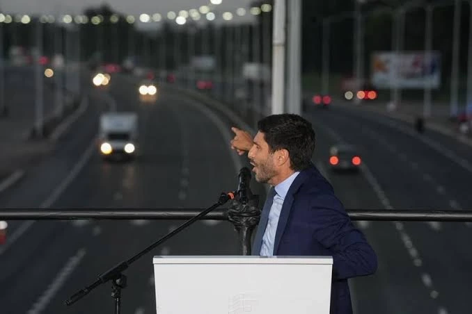 Autopista Rosario-Santa Fe en el tramo de la segunda etapa del tercer carril, entre San Lorenzo y Timbúes